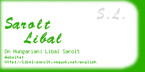 sarolt libal business card